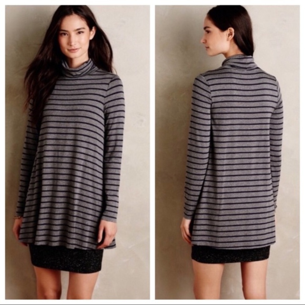 Bailey 44 S striped layered turtleneck dress long sleeve costal minimalist